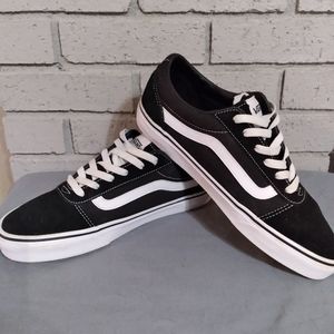 Vans Off the Wall Old Skool Canvas Black Womens Size 10.5 751505